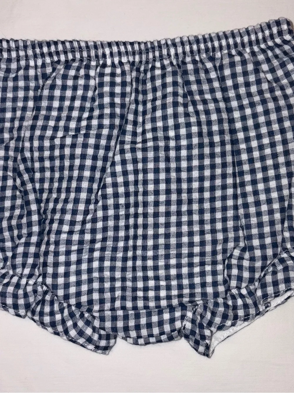 Cecil and Lou fully lined red/navy Seersucker Diaper Set sz 9 months NWT